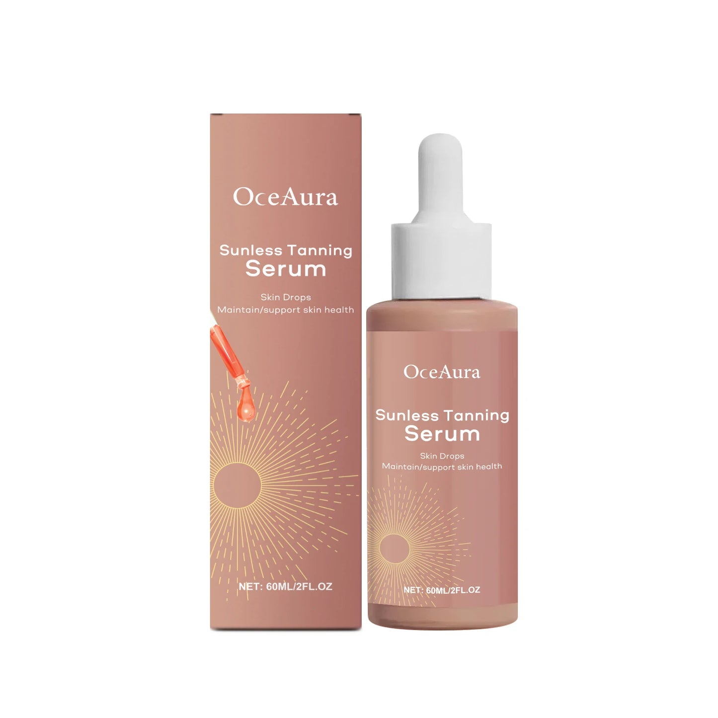 Self Tanning Drops Moisturizing Facial Tan Serum Relieve Dry Rough Prevent Sunburn Shine Brown Body Bronzer Tanning Accelerator